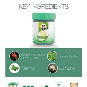 All Natural ingredients 50g mosquito repellent bug bite insect ointment Thailand